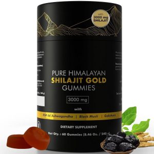 Pure Himalayan Shilajit Gummies Gold I Lab Tested I No Added Sugar I Ashwagandha