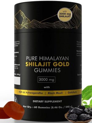 Pure Himalayan Shilajit Gummies Gold I Lab Tested I No Added Sugar I Ashwagandha