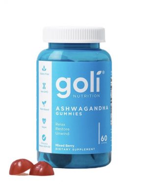 Ashwagandha & Vitamin D Gummy - 60 Count - Mixed Berry, KSM-66, Vegan, Plant Bas